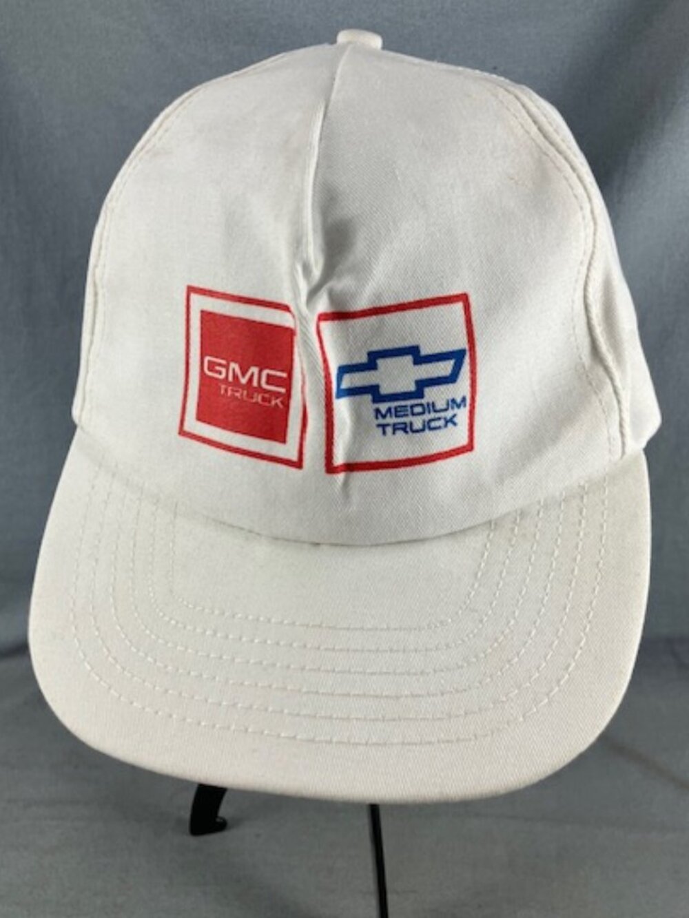 Vtg 80s GMC Chevrolet Medium Truck Baseball Cap Snapback Trucker Hat Made in USA